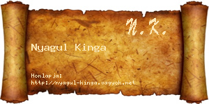 Nyagul Kinga névjegykártya